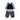 3 Pcs Set,Navy Blue Peplum - Style Top,T-shirt with Frill Checkered Pants for Kids - 2 - 3 Years Winter Wear