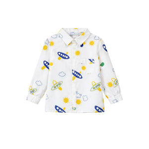 3 Pcs Set,Plane & Sun Shirt,Ted Cardigan & Pants set for Kids - 2 - 3 Years Winter Wear