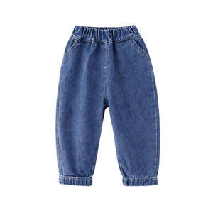 3 Pcs Set,Side Buttoned Denim Vest with Shirt & Matching Denim Pants for Kids - 2 - 3 Years Winter Wear