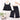 3 Pcs Set,Winterwear Black Ruffled Vest,Ivory Shirt & Flare Pants for Girls - 4 - 5 Years Winter Wear