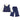 3 Pcs Set,Winterwear Navy Ruffled Vest,Ivory Shirt & Flare Pants for Girls - 4 - 5 Years Winter Wear