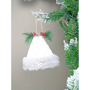 3 pcs Silver Furry Winter Accessories themed Christmas Tree Ornaments - XMAS TREE ORNAMENTS
