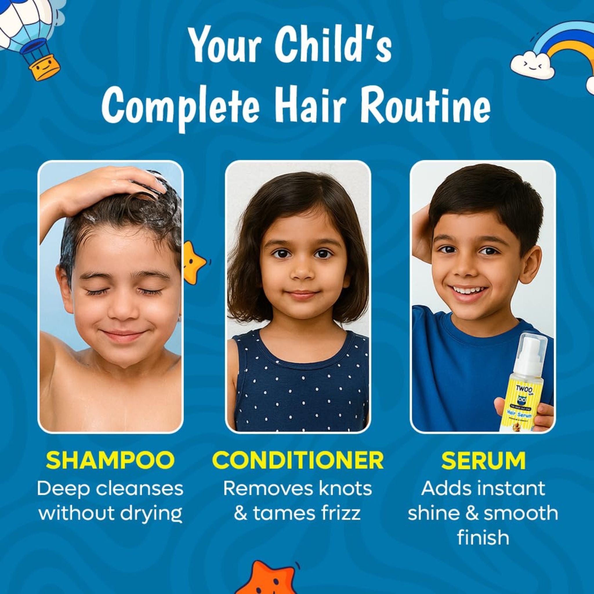 3 - Step Hair Care Combo (De - Knotty Shampoo, De - Knotty Conditioner & Hair Serum) - 8906002231973 Turn on screen reader support