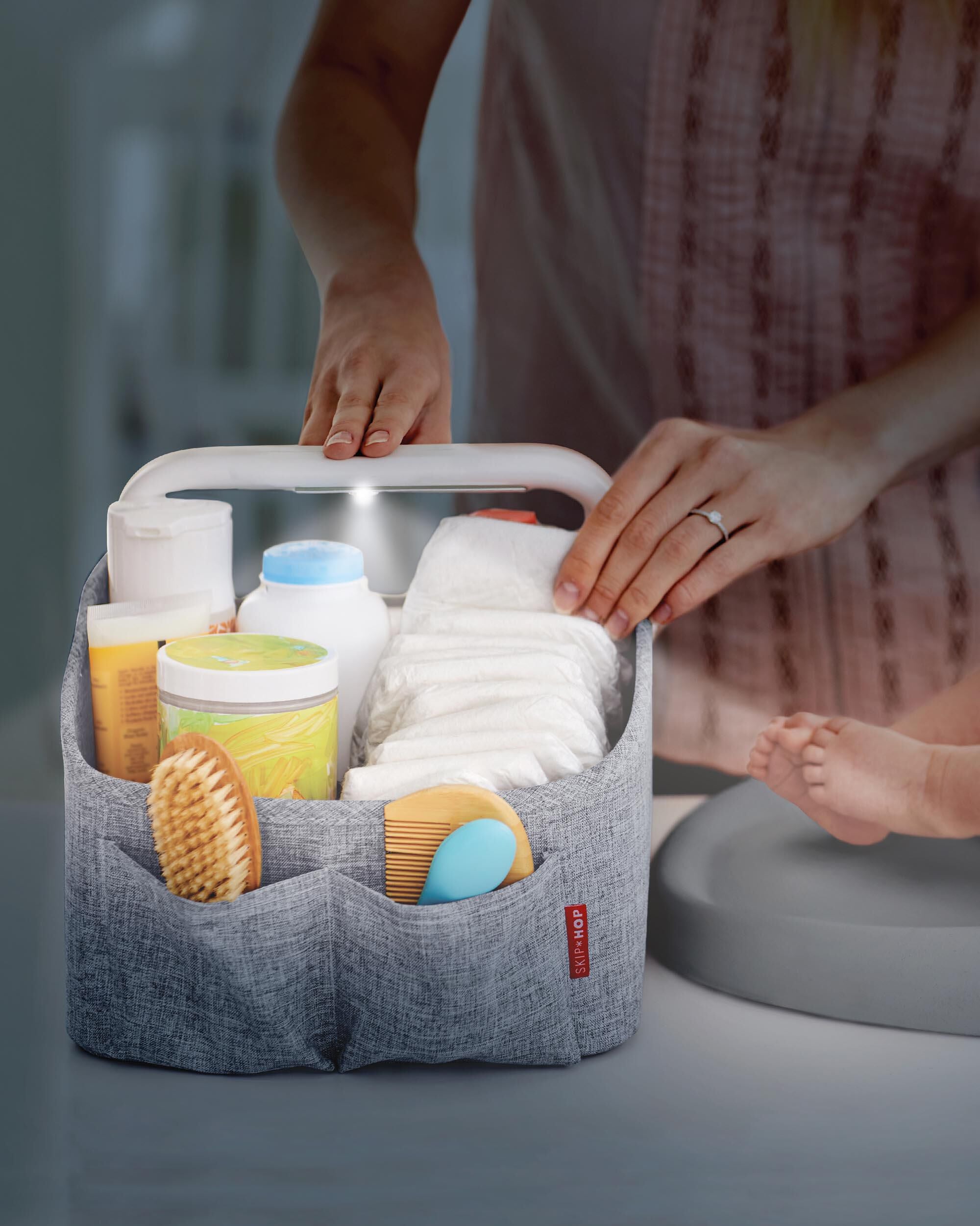 Skip Hop Light Up Diaper Caddy Diaper Changing Kits - Grey