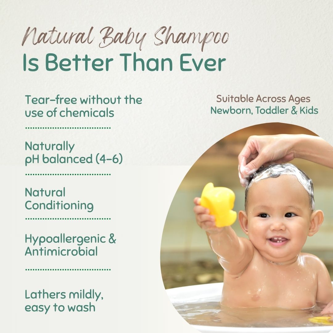 Indimums Reetha, Shikakai & Flaxseed Oil Shampoo for Newborn | 200 ML