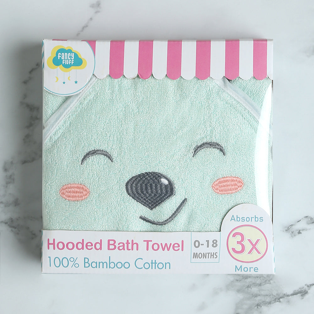 Fancy Fluff Bamboo Cotton Baby Hooded Towel- BEAR