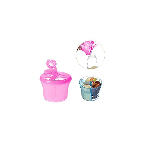 Safe-O-Kid- Portable Milk Powder Food Storage Box for Baby- Pink (Pack of 2)