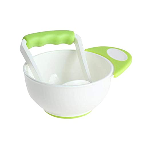 Safe-O-Kid- Grinding Feeding Bowl, Portable Masher/Serving Bowl- Green