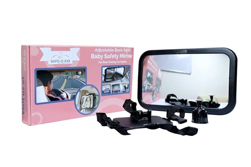 Safe-O-Kid, Rear View Mirrors for Car, Plastic- Black (Pack of 2)