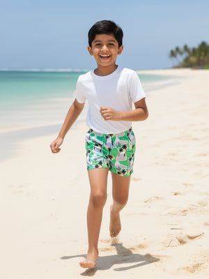 Palm Paradise Boys Swim Shorts - The Mom Store