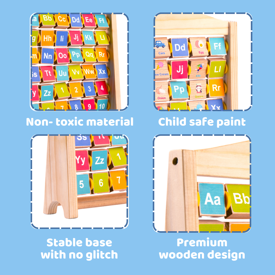 Cots and Cuddles Wooden Abacus Board for Kids