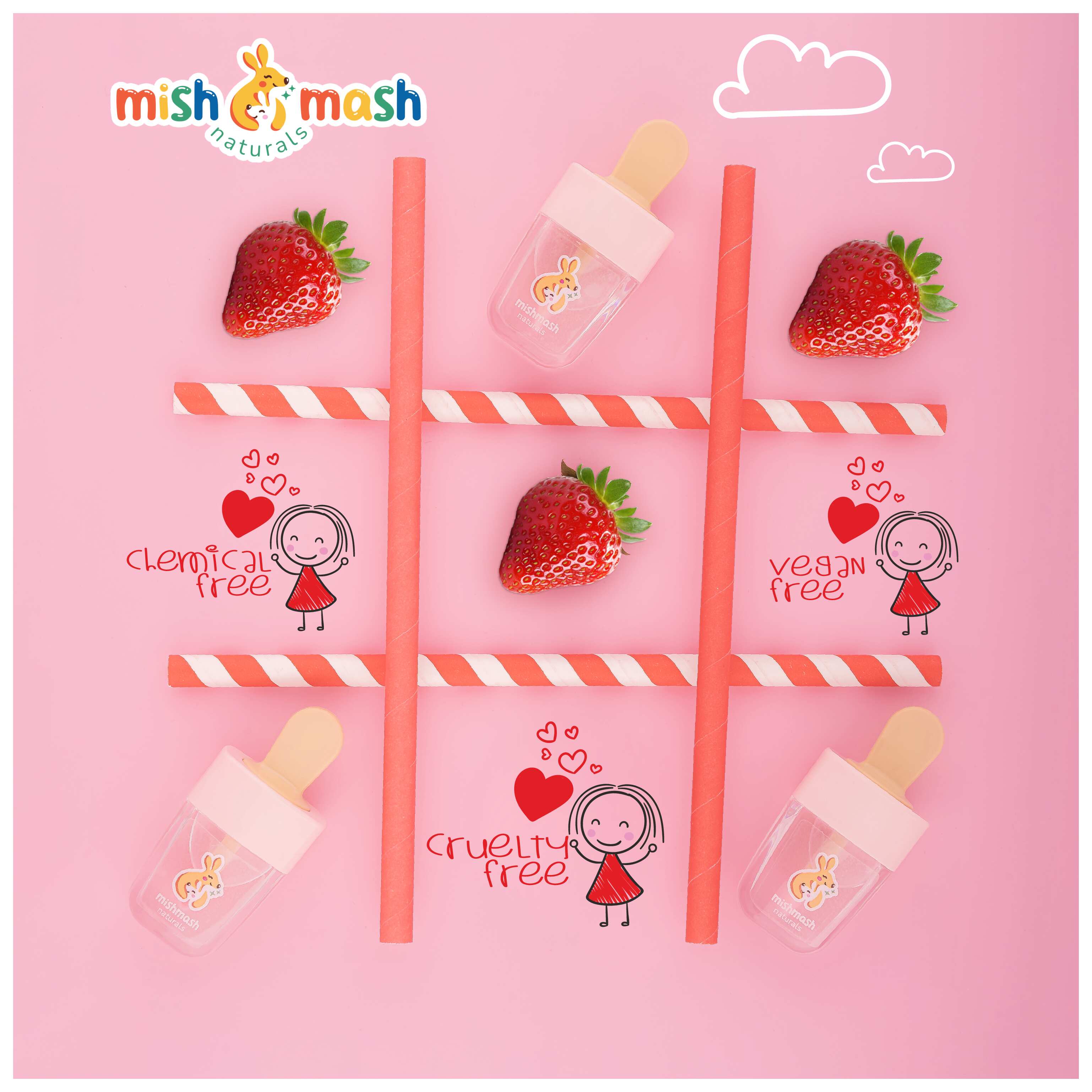 Mishmash Naturals Magic Sparkle Strawberry Lip Gloss