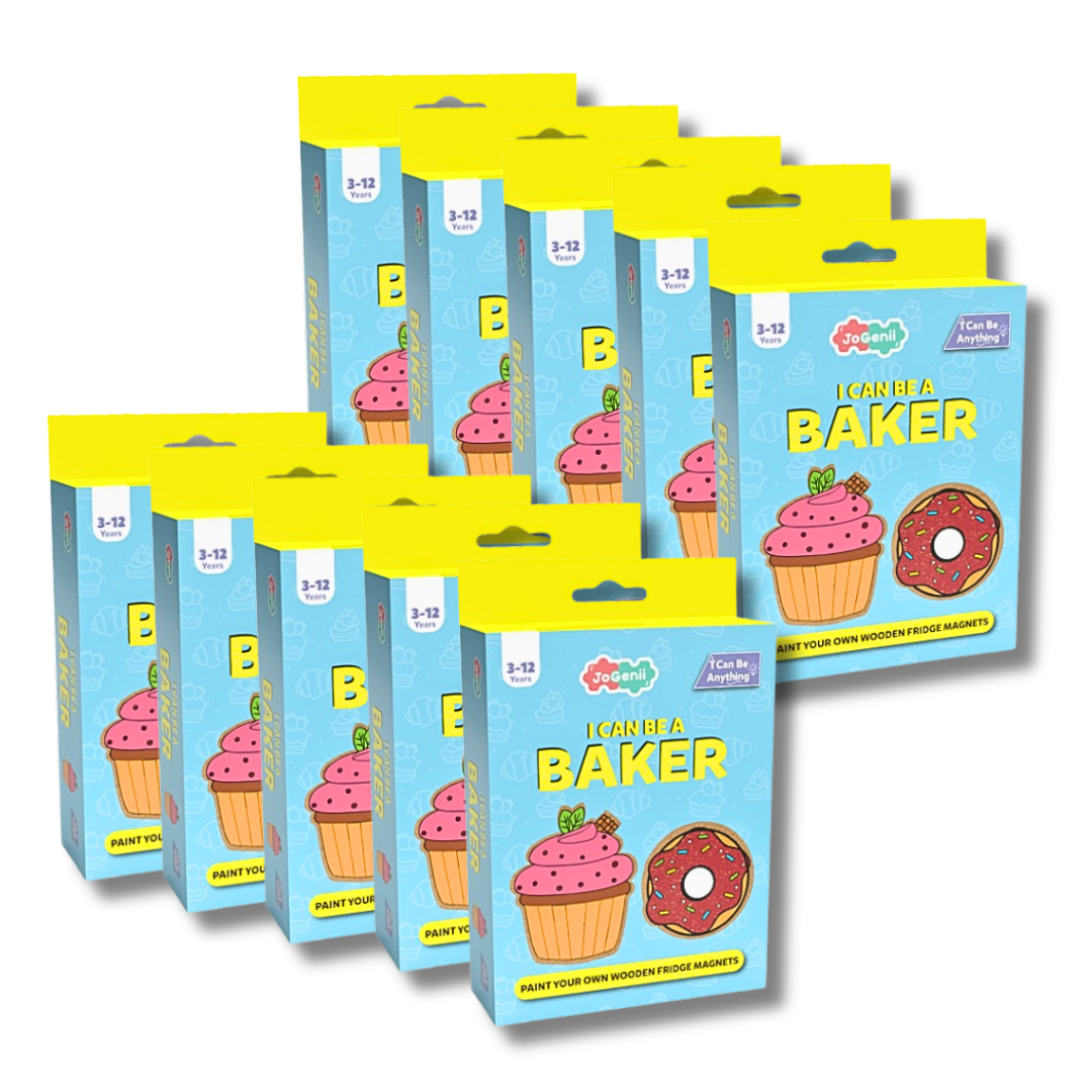 JoGenii I Can Be a Baker- JoGenii's Mini DIY Kit Return Gift, Travel Friendly (Pack of 10)