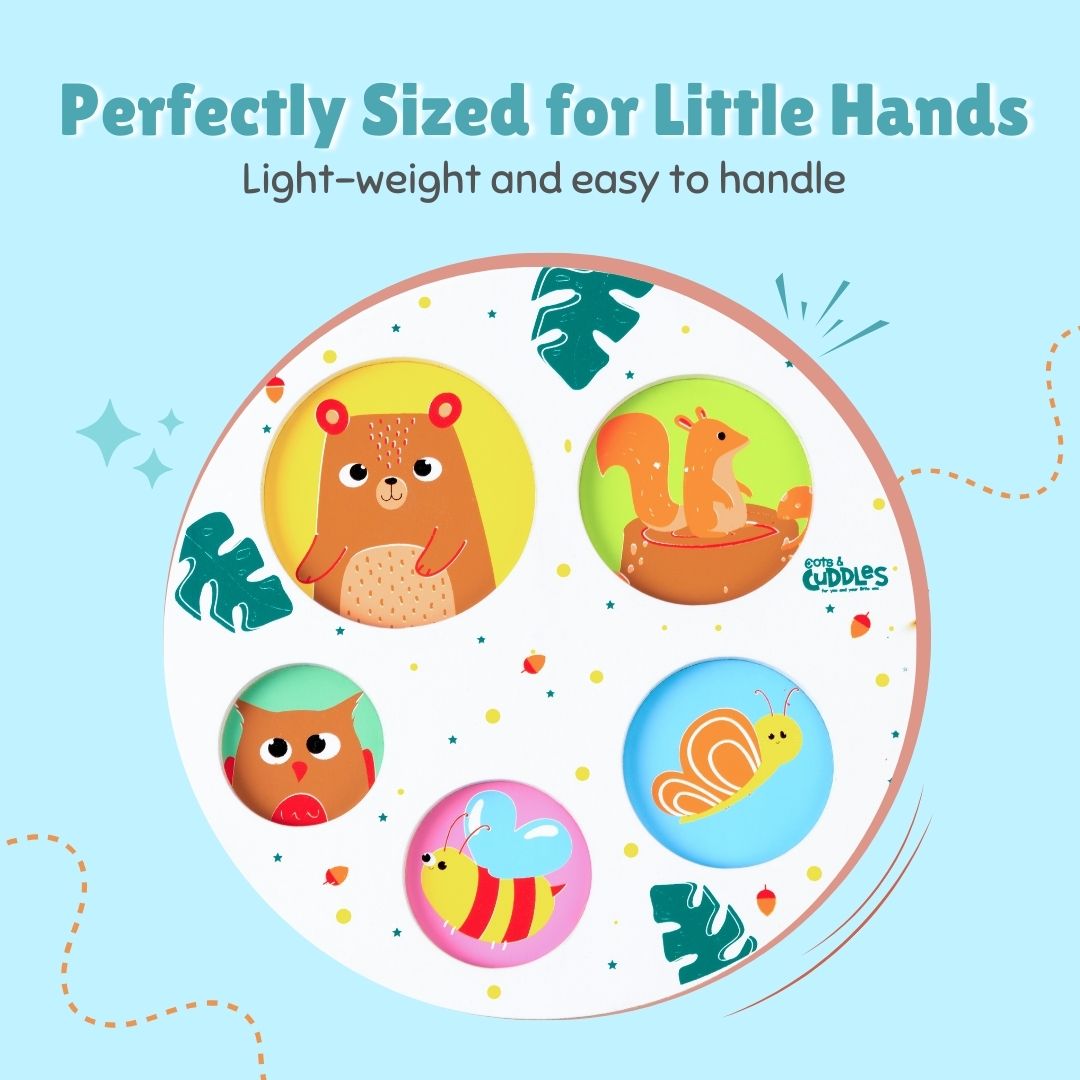 Cots and Cuddles Cute Wooden Peekaboo Board for Kids