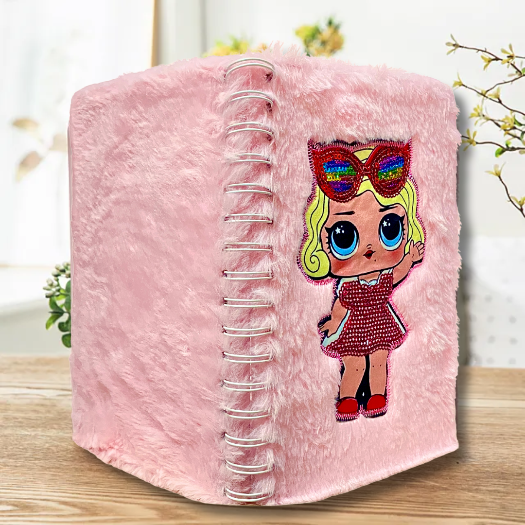 CuddleNest Cute Girl Fur Diary for Girls