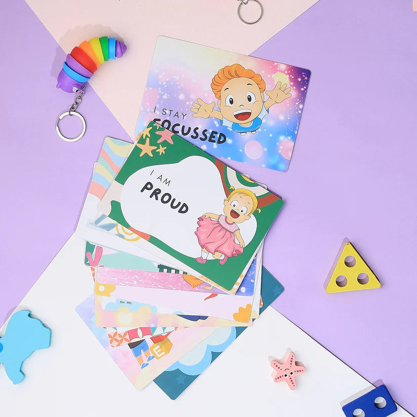 PiK A BOO Positive Affirmations Flash Cards | Early Learning for Kids