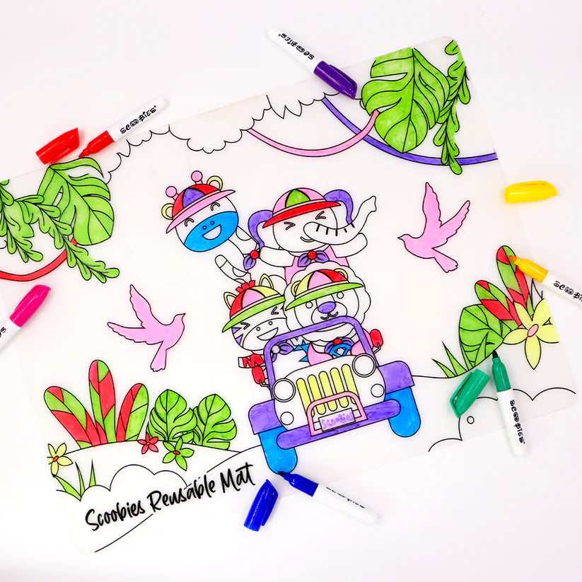 SCOOBIES ANIMAL DOODLE MAT