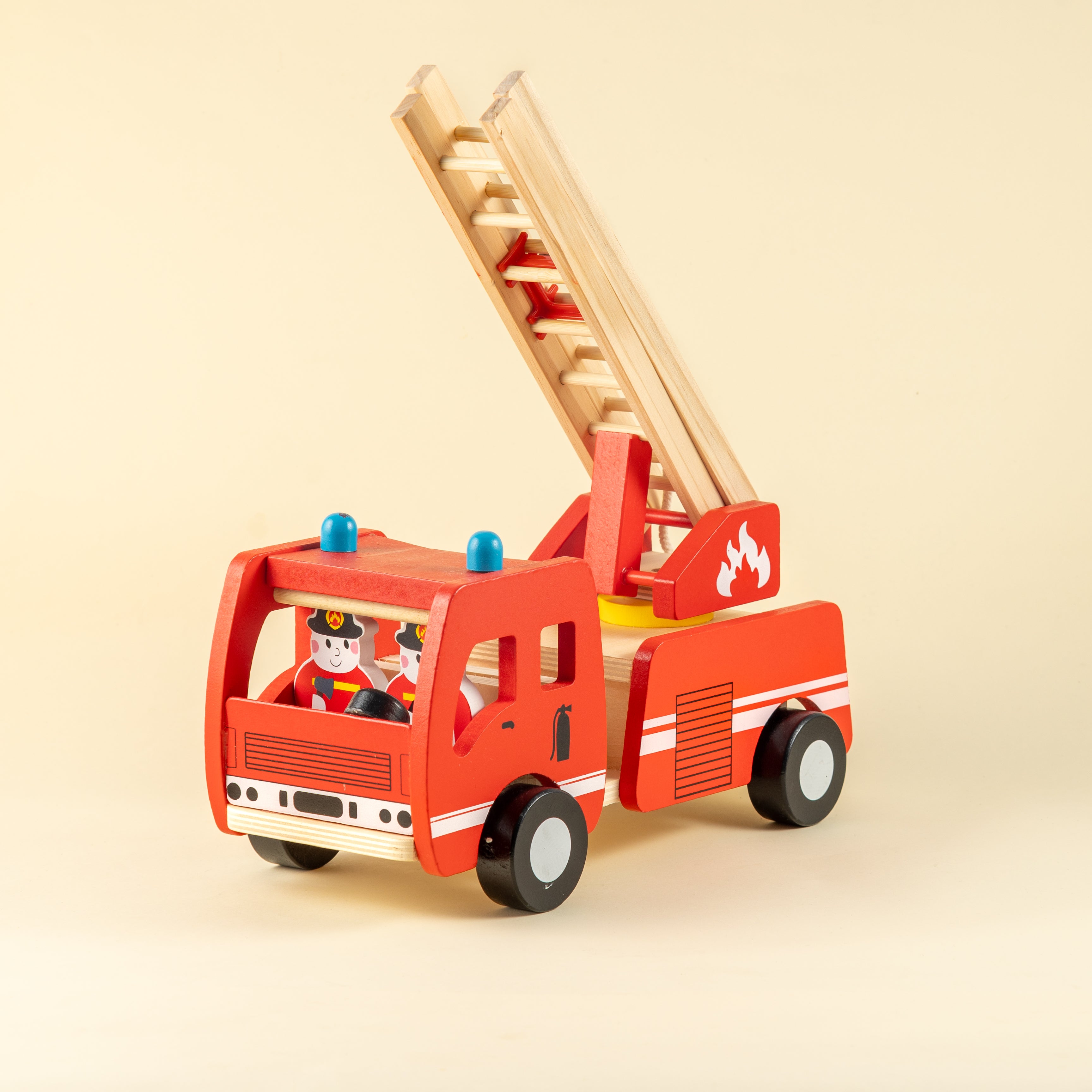 Playbox Wooden Red Firetruck Marshall's Vehicle Toy For Children & Kids