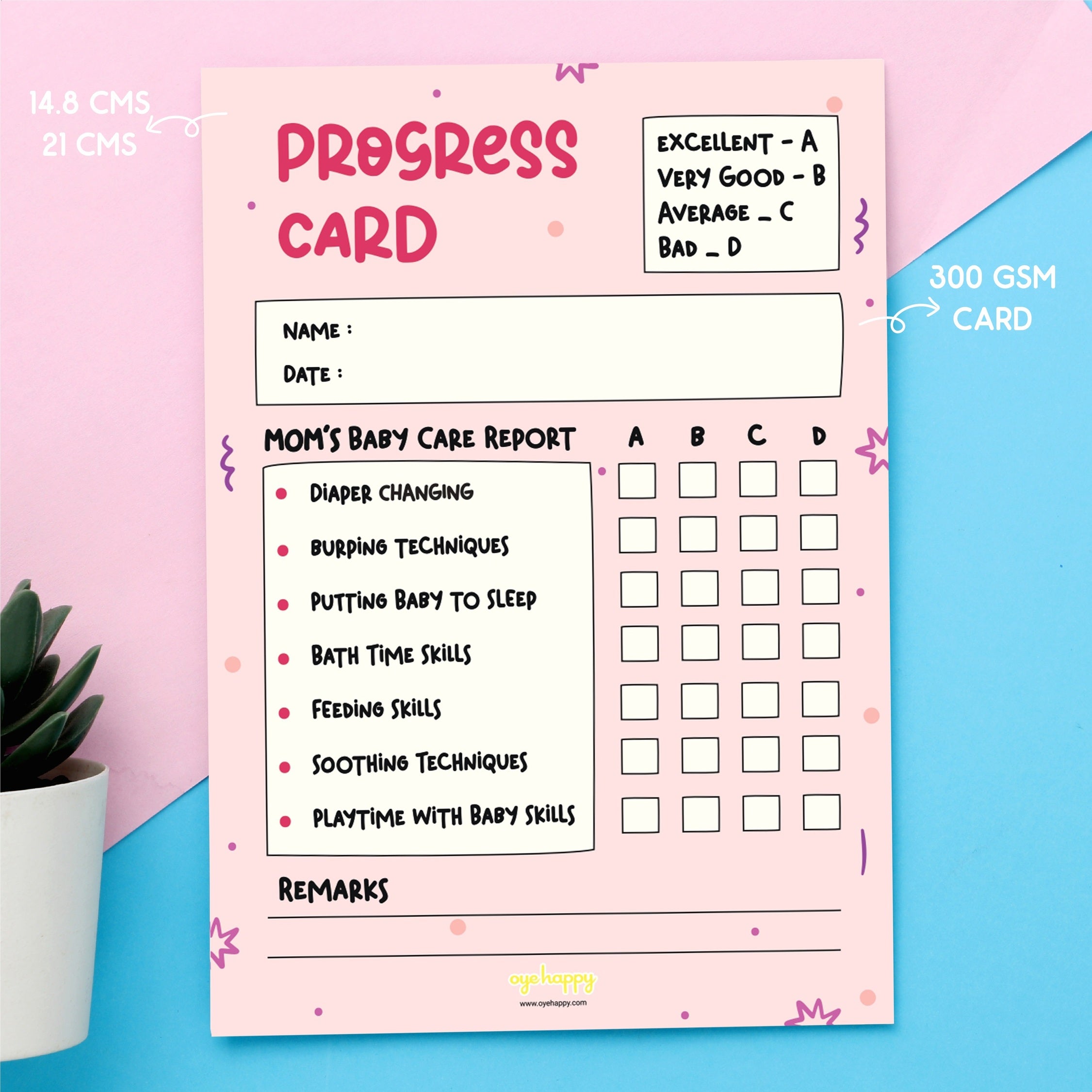 Oye Happy New Mom Report Card – Graded by Dad