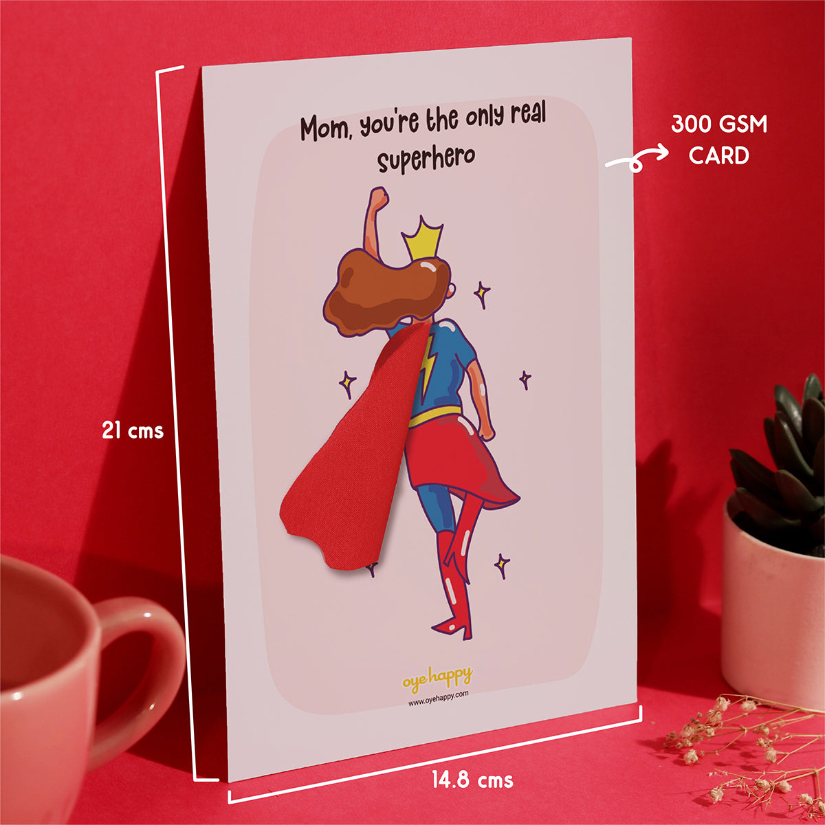 Oye Happy Supermom Cape Greeting Card – Mother's Day Edition