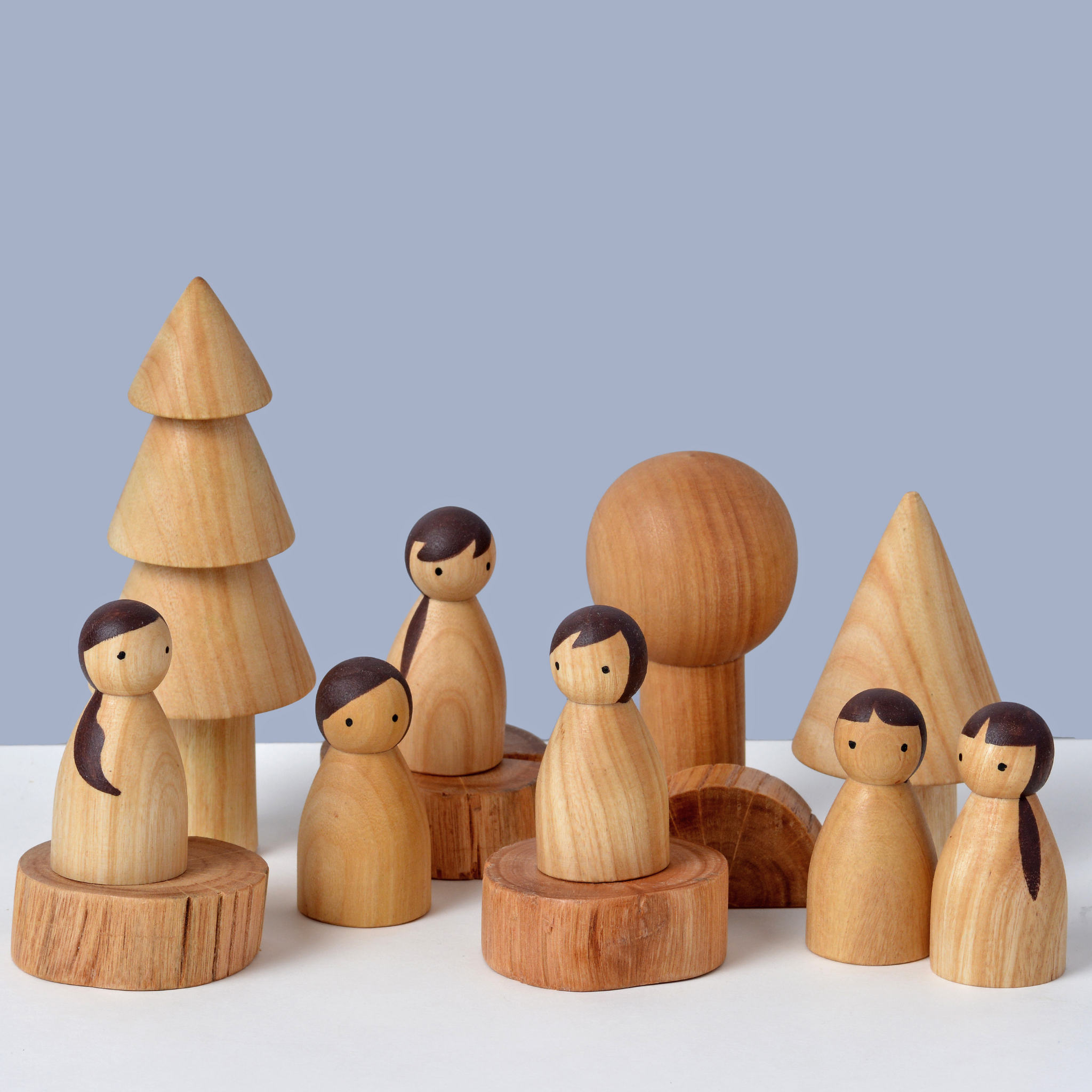 Birch & Bug Folk Natural Set of 6