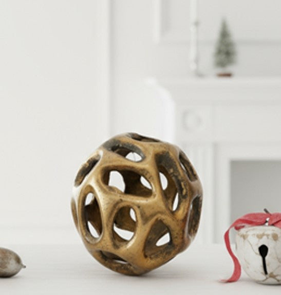 Swen BALIN , gold color decorative metal bauble for Christmas decorations