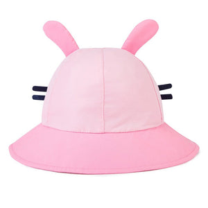 3d Black whisker Bunny Wide Coverage Sun Hat for Kids& Toddlers with Adjustable Strap - 2 - 5 years Swim