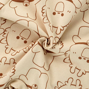 3D Brown Eared Reindeer theme full sleeves jumpsuit Romper for tiny toddlers - 3 - 6 Months Kids Clothing