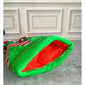 3d Inverted Elf Legs Plush Christmas Party Hat - 