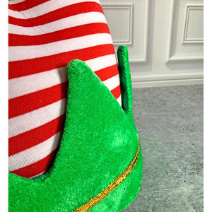 3d Inverted Elf Legs Plush Christmas Party Hat - 