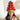 3d Red Pompom Christmas Tree shaped Velvet Plush Christmas Party Hat - 