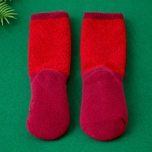 3D Red Santa & Stockings Christmas Themed Ankle Length Socks For Kids - 2 - 4 Years Christmas