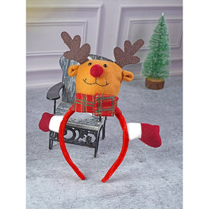 3d Rudolf Reindeer Christmas Hairband for Kids and Adults (Free Size) - XMAS ACCESSORIES