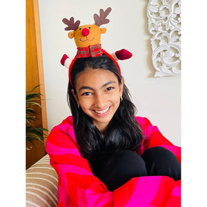 3d Rudolf Reindeer Christmas Hairband for Kids and Adults (Free Size) - XMAS ACCESSORIES