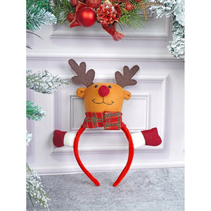3d Rudolf Reindeer Christmas Hairband for Kids and Adults (Free Size) - XMAS ACCESSORIES