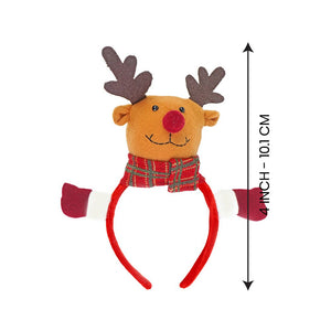3d Rudolf Reindeer Christmas Hairband for Kids and Adults (Free Size) - XMAS ACCESSORIES