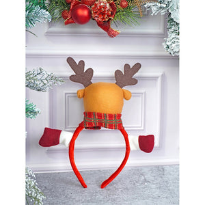 3d Rudolf Reindeer Christmas Hairband for Kids and Adults (Free Size) - XMAS ACCESSORIES