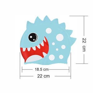 3d White Polka Mint , Silicone Kids Swim Cap, 5 years - 15 years - 5 - 15 years Swim