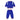 3pcs Blue & Orange Varsity Jacket with matching Tracks for toddler and Kids - 3 - 4 Years Kids Clothing