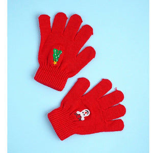 3pcs christmas Themed Winter Cap, Mufflers and Gloves, 4 - 8 Years - 4 - 8 Years Winter Wear