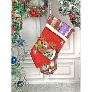3pcs combo medium, 13 inches 3d Stockings for gifts and Christmas Décor - XMAS STOCKINGS