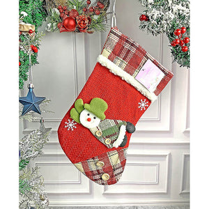 3pcs combo medium, 13 inches 3d Stockings for gifts and Christmas Décor - XMAS STOCKINGS