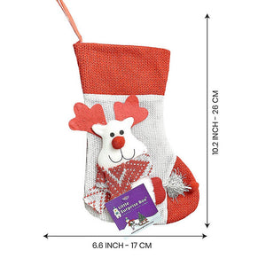 3pcs combo Mini 10 inches 3d Stockings for gifts and Christmas Décor - XMAS STOCKINGS