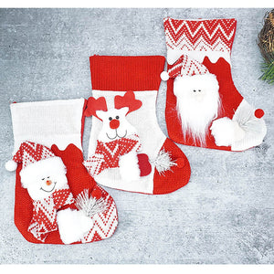 3pcs combo Mini 10 inches 3d Stockings for gifts and Christmas Décor - XMAS STOCKINGS