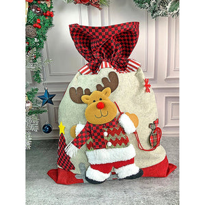 3pcs matching Reindeer set of wristband, Gift sack and hairband for gifts and Christmas Décor - Christmas