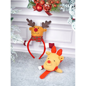 3pcs matching Reindeer set of wristband, Gift sack and hairband for gifts and Christmas Décor - Christmas