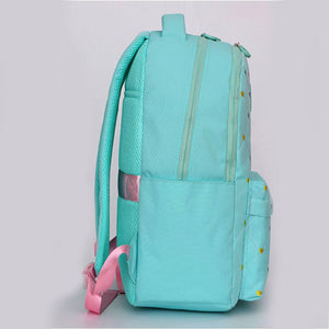 3pcs Mint Mini Heart Matching Backpack, Lunch Bag and Stationery Pouch - Back To School