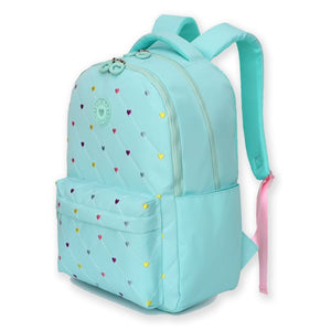 3pcs Mint Mini Heart Matching Backpack, Lunch Bag and Stationery Pouch - Back To School