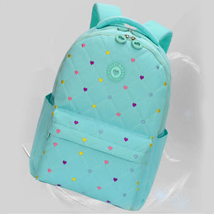 3pcs Mint Mini Heart Matching Backpack, Lunch Bag and Stationery Pouch - Back To School