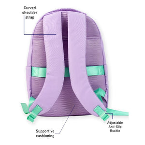 3pcs Purple Mini Heart Matching Backpack, Lunch Bag and Stationery Pouch - Back To School